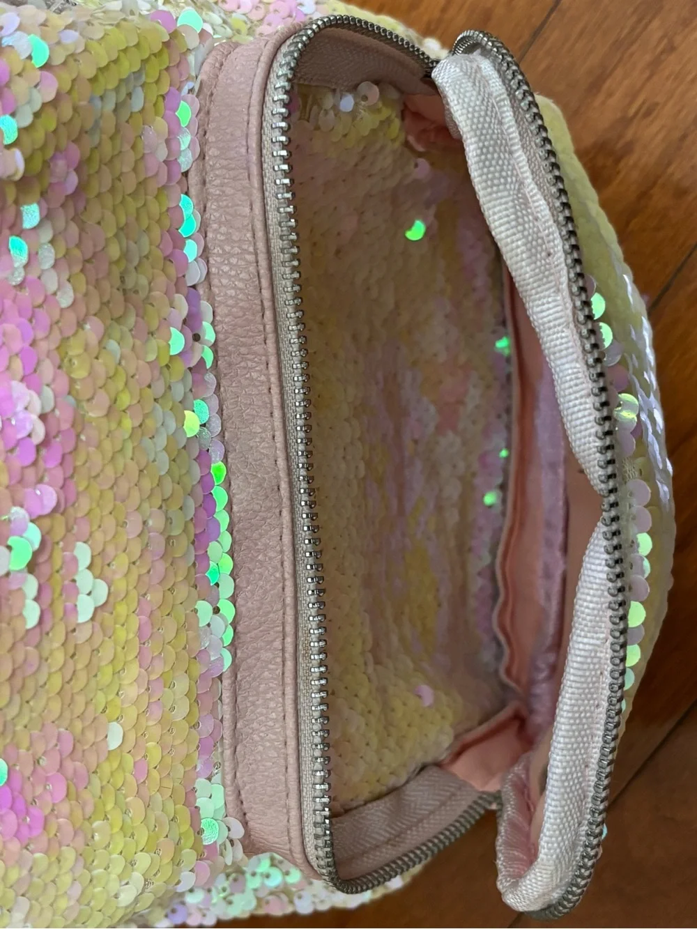 Iridescent Sequin Kids Mini Backpack - Pink